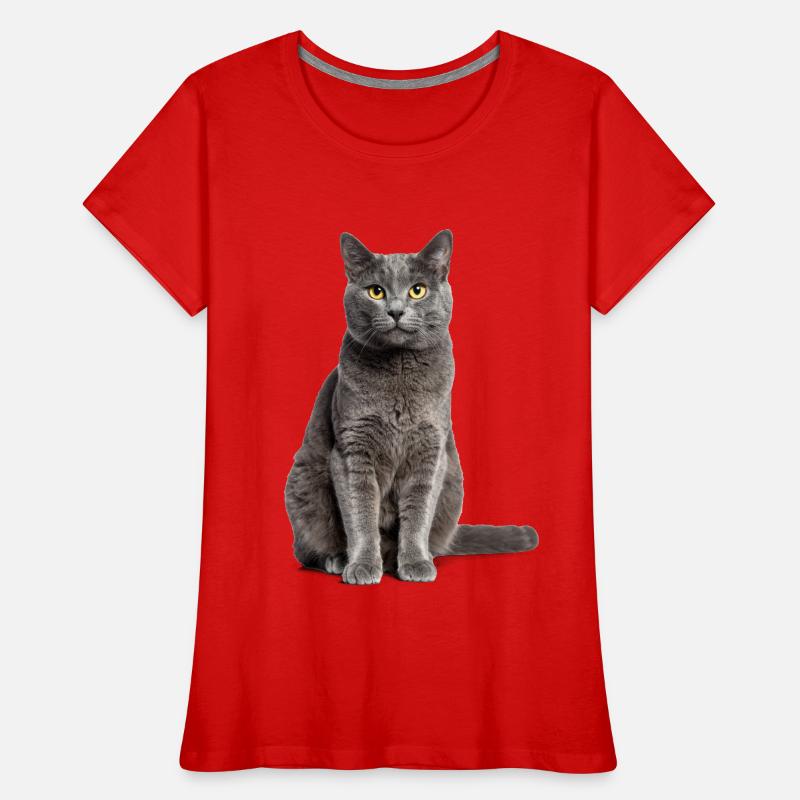 Grey Cat – Doux, élégant et à tomber amoureux ! T-shirt bio Premium Femme