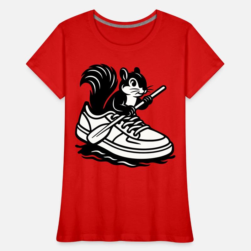 Eichhörnchen im Sneaker! Frauen Premium Bio T-Shirt