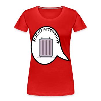 FLIGHT ATTENDANT SUITCASE - Women's Premium Organic T-Shirt - red - Front - Mia (176cm)