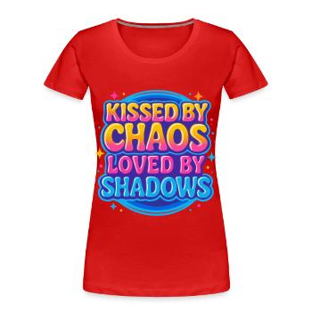 Fantasy Reader Vibes – Kissed by Chaos Design - T-shirt bio Premium Femme - rouge - Devant - Mia (176cm)