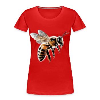 abeilles apiculteur miel apiculteur abeilles abeille mignonne - T-shirt bio Premium Femme - rouge - Devant - Mia (176cm)