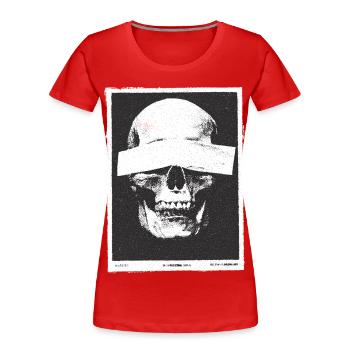Skull grunge - Frauen Premium Bio T-Shirt - Rot - Vorne - Mia (176cm)
