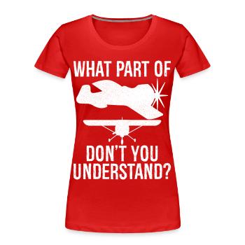 quelle partie de ne comprenez-vous pas - T-shirt bio Premium Femme - rouge - Devant - Mia (176cm)