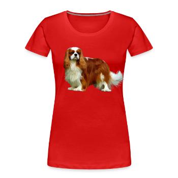 Cavalier King Charles Spaniel - Women's Premium Organic T-Shirt - red - Front - Mia (176cm)