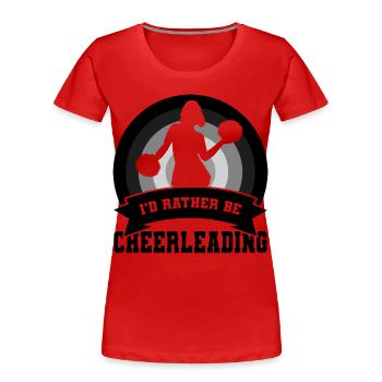 Dicton de pom-pom girl - T-shirt bio Premium Femme - rouge - Devant - Mia (176cm)