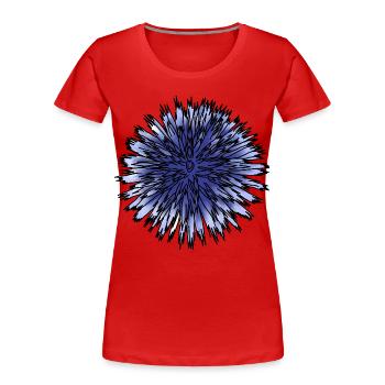 Blue Thistle Flower - Women's Premium Organic T-Shirt - red - Front - Mia (176cm)