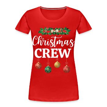 CHRISTMAS CREW - Women's Premium Organic T-Shirt - red - Front - Mia (176cm)