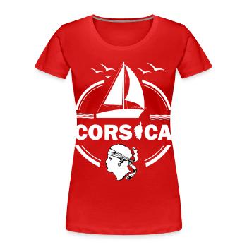 Sailboat Corsica Island Sailboat Corsica France - Women's Premium Organic T-Shirt - red - Front - Mia (176cm)