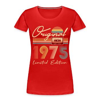 50. Geburtstag Original 1975 50 Jahre alt Geschenk - Frauen Premium Bio T-Shirt - Rot - Vorne - Mia (176cm)