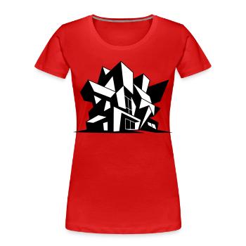 Brutalism Architecture - Women's Premium Organic T-Shirt - red - Front - Mia (176cm)