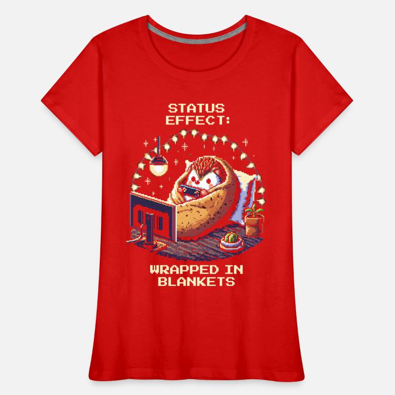 Status: Eingekuschelt in Decken Frauen Premium Bio T-Shirt