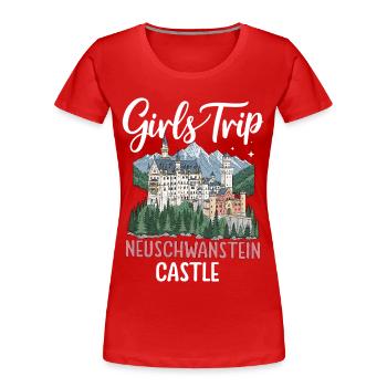 Girls Trip Neuschwanstein Castle - Frauen Premium Bio T-Shirt - Rot - Vorne - Mia (176cm)