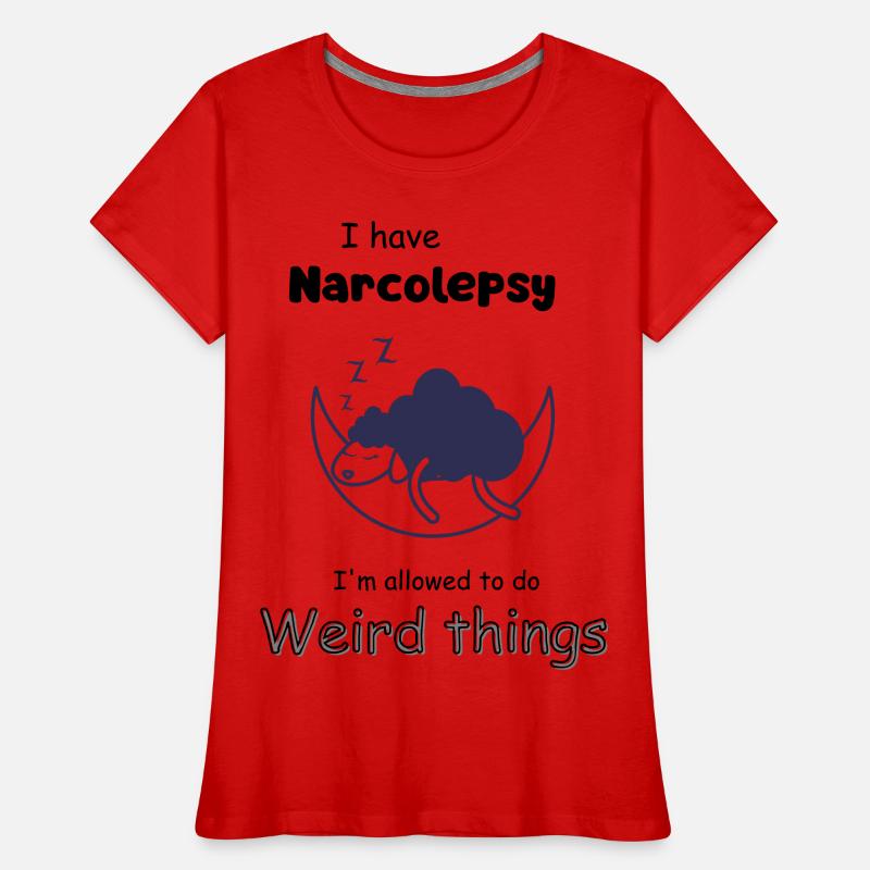 Sleeping sheep in the moonlight with narcolepsy Women's Premium Organic T-Shirt