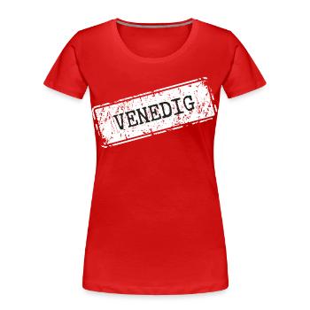 Venedig - Frauen Premium Bio T-Shirt - Rot - Vorne - Mia (176cm)
