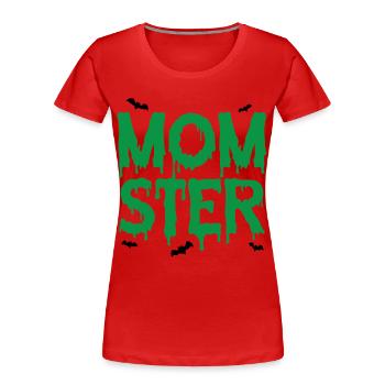 Momster - Women's Premium Organic T-Shirt - red - Front - Mia (176cm)