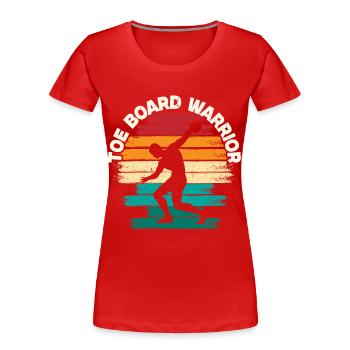 Shot Put Shot Put Toe Board Warrior - Women's Premium Organic T-Shirt - red - Front - Mia (176cm)