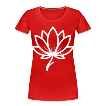 Bewusstsein Für Psychische Gesundheit Lotus - Frauen Premium Bio T-Shirt - Rot - Vorne - Mia (176cm)