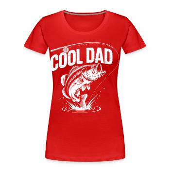 Conception d'articles de pêche cool pour papa - T-shirt bio Premium Femme - rouge - Devant - Mia (176cm)