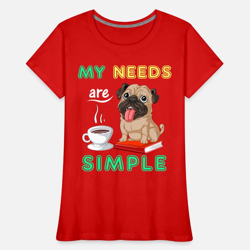 Mops Bücher Kaffeeshirt Frauen Premium Bio T-Shirt