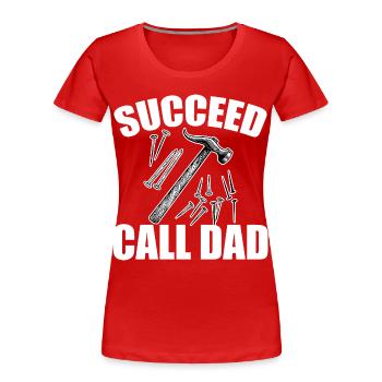 Erfolg durch Handwerkskunst - Frauen Premium Bio T-Shirt - Rot - Vorne - Mia (176cm)