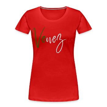 I love Venice, elegant minimalist design - Women's Premium Organic T-Shirt - red - Front - Mia (176cm)