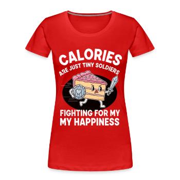 Cake Warrior Fight for Happiness - Women's Premium Organic T-Shirt - red - Front - Mia (176cm)