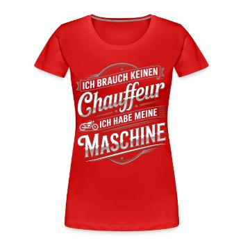 Machine au lieu d’un chauffeur - T-shirt bio Premium Femme - rouge - Devant - Mia (176cm)