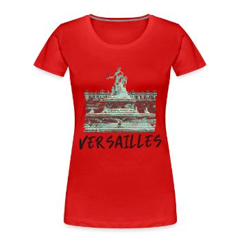 Berühmter Barockbrunnen von Versailles - Frauen Premium Bio T-Shirt - Rot - Vorne - Mia (176cm)