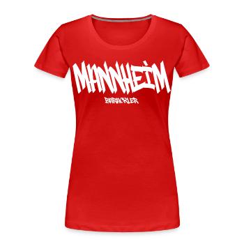 mannheim_barackler - Frauen Premium Bio T-Shirt - Rot - Vorne - Mia (176cm)