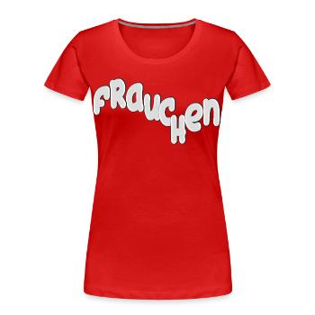 Maîtresse Chien Style d’amour - T-shirt bio Premium Femme - rouge - Devant - Mia (176cm)