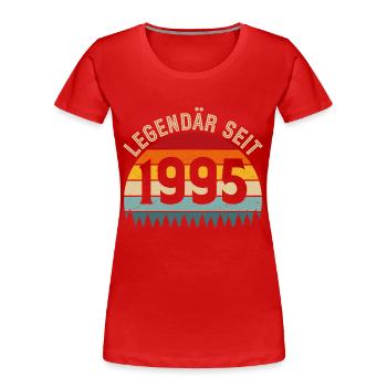 Legendary since 1995 – Born in 1995 - Women's Premium Organic T-Shirt - red - Front - Mia (176cm)