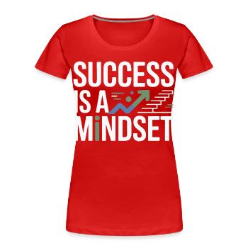 Success is a mindset - Women's Premium Organic T-Shirt - red - Front - Mia (176cm)