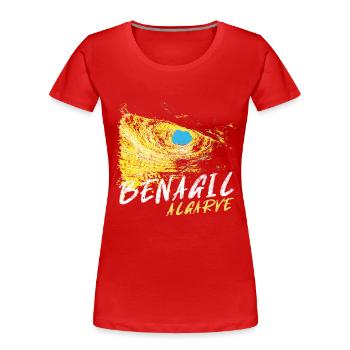 Grotte marine de Benagil en Algarve, Portugal - T-shirt bio Premium Femme - rouge - Devant - Mia (176cm)