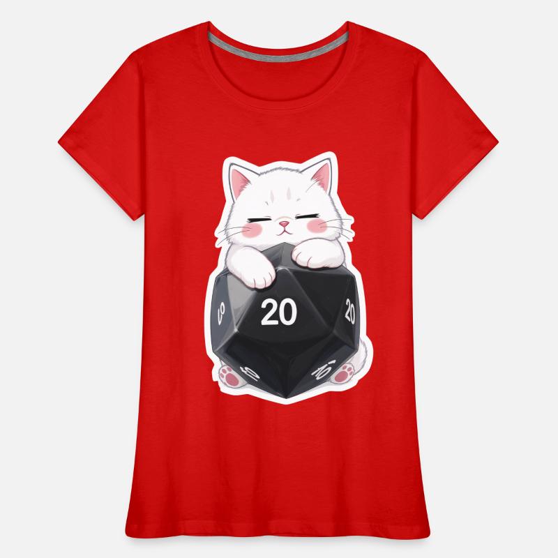 Sleeping Cat Hugging W20 Cube – Cartoon Women's Premium Organic T-Shirt
