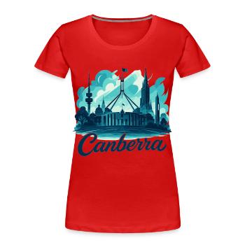Canberra Hauptstadt Australien maritim Geschenk - Frauen Premium Bio T-Shirt - Rot - Vorne - Mia (176cm)