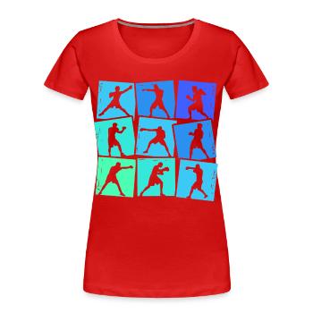 Boxer Boxing Kids Men Boys - Women's Premium Organic T-Shirt - red - Front - Mia (176cm)