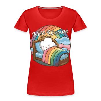 Miss Dreamer Design Child Dreamer and Sleep - Women's Premium Organic T-Shirt - red - Front - Mia (176cm)