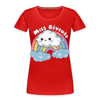 Child Dreamer and Sleep Miss Magical Dreamer - Women's Premium Organic T-Shirt - red - Front - Mia (176cm)