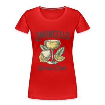 Limoncello Club Vintage - T-shirt bio Premium Femme - rouge - Devant - Mia (176cm)