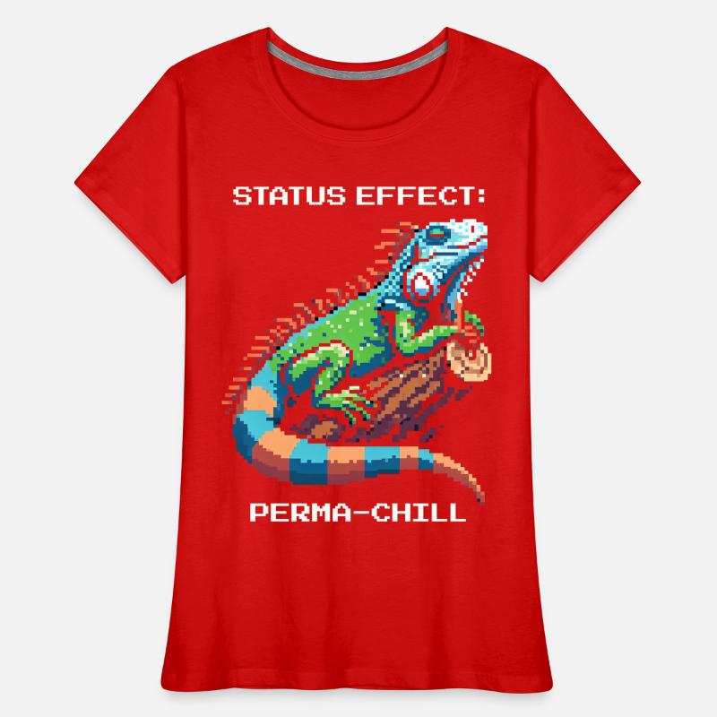 Effet de statut : Frisson continu | Terrarium d’iguane T-shirt bio Premium Femme