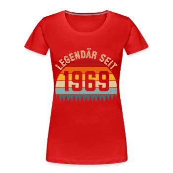 Legendary since 1969 – born in 1969 - Women's Premium Organic T-Shirt - red - Front - Mia (176cm)