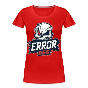 skull_0631 - Frauen Premium Bio T-Shirt - Rot - Vorne - Mia (176cm)