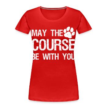 Hund Agility Kunst für Männer Frauen Hundeführer Hund - Frauen Premium Bio T-Shirt - Rot - Vorne - Mia (176cm)