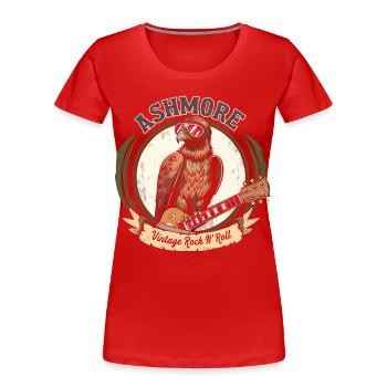 Vintage Skirt Eagle with Guitar - Women's Premium Organic T-Shirt - red - Front - Mia (176cm)