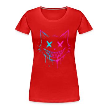 Cat Splash - Women's Premium Organic T-Shirt - red - Front - Mia (176cm)