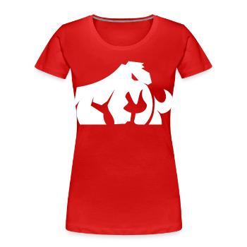 Modernes Mammut – Stylisches Eiszeit-Design - Frauen Premium Bio T-Shirt - Rot - Vorne - Mia (176cm)