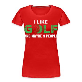 gulf - Women's Premium Organic T-Shirt - red - Front - Mia (176cm)