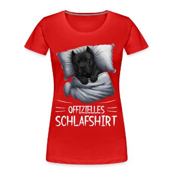 Official Cane Corso Dog Sleep Shirt - Women's Premium Organic T-Shirt - red - Front - Mia (176cm)