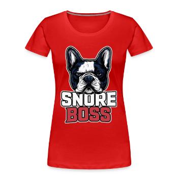 Lustiges Hundemotiv für Frenchie Fans - Frauen Premium Bio T-Shirt - Rot - Vorne - Mia (176cm)