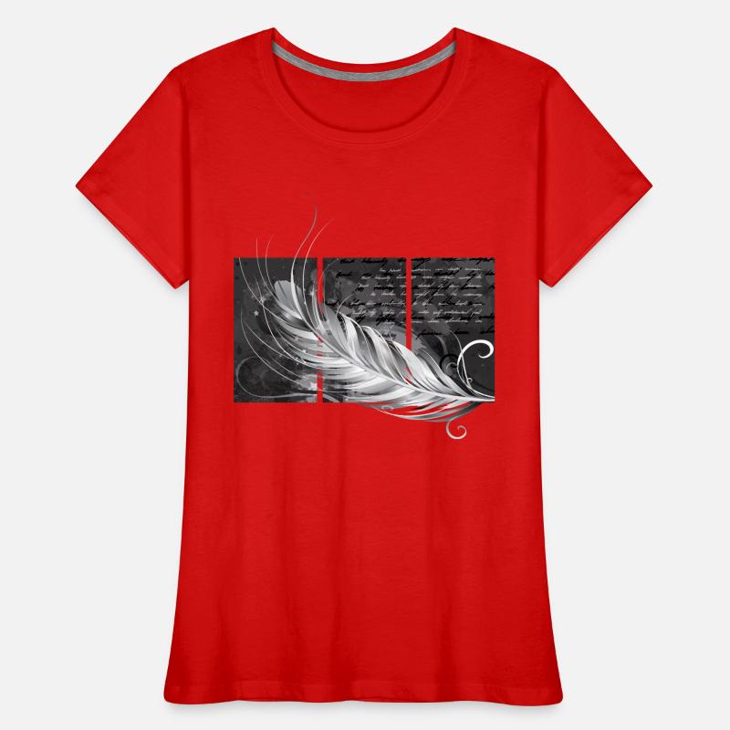 Feder-Triptychon Frauen Premium Bio T-Shirt